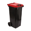 Picture of 240L Recycling Wheelie Bin - Black with Coloured Lid - Pack of 5