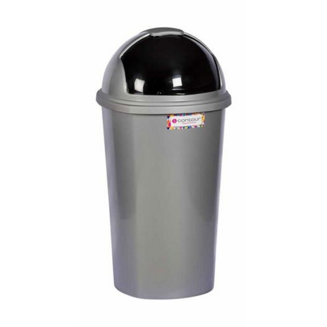 Picture of Contour 50L Plastic Dust Bin - Round Swing Lid - Colour Options - Pack of 5