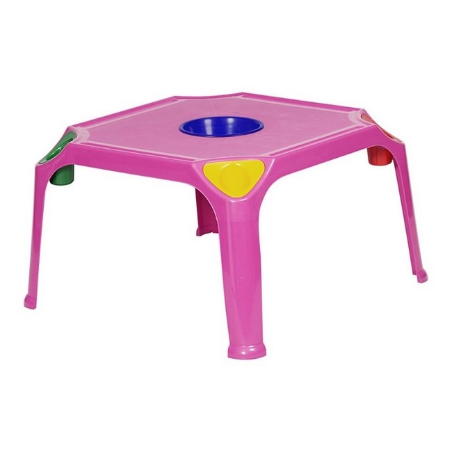 Picture of Plastic Table with Bowl - Kids School Table - 74 x 74 x 47 cm - Colour Options