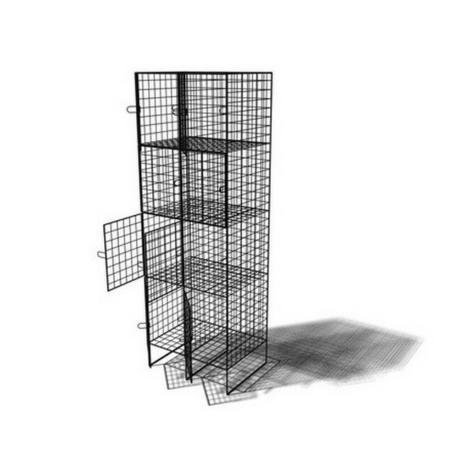 SW wire metal locker, similar to wire locker, wire mesh locker from wireworx, displayrite.