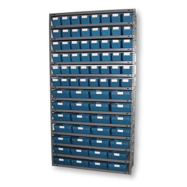 SW bolted shelving, similar to linbin, shelf bin, panel bin from linvar, linbin, caslad.