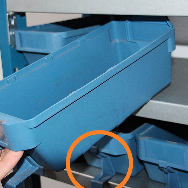 SW front stopper for, similar to linbin, shelf bin, panel bin from linvar, linbin, caslad.