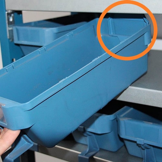 SW back stopper for, similar to linbin, shelf bin, panel bin from sa ladder, linvar, makro.
