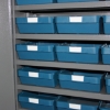 SW grey steel cabinet, comparable to linbin, shelf bin, panel bin by lin bin, castor & ladder.