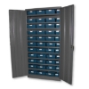 SW grey steel cabinet, similar to linbin, shelf bin, panel bin from lin bin, castor & ladder.