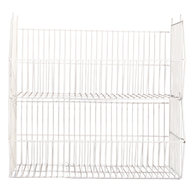 SW steel stacking, similar to stacking baskets, mesh stack baskets,display basket from wire worx,trolleyquip.