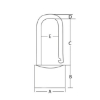 SW long shackle padlock, comparable to padlock, security padlock by takealot, makro.