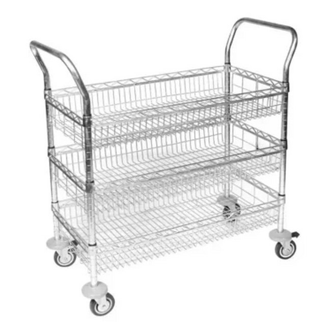 SW wire basket trolley, similar to tea trolley, steel trolley from caslad, greenfield.