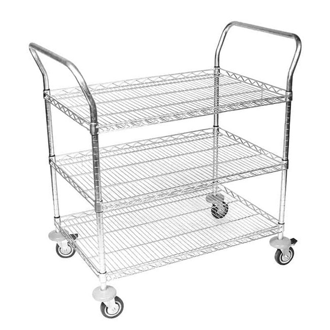 SW wire utility trolley, similar to tea trolley, steel trolley from displayrite, linvar.