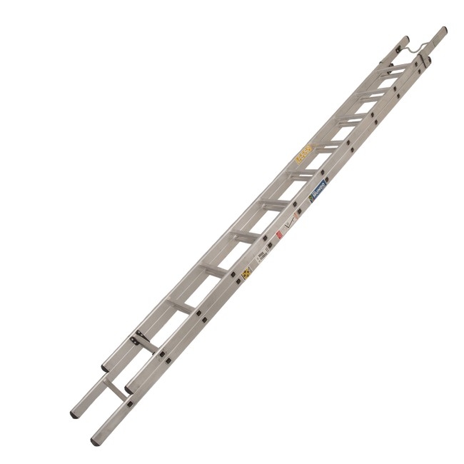 Supplywise extension ladder similar to the Buco aluminium extension ladder, 4.2 to 7.6m, medium duty, silver.