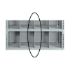 Supplywise bolted shelving shelf divider, similar to the Palian galvanised steel shelf divider for bolted shelving, 15.2 x 45.7 cm.