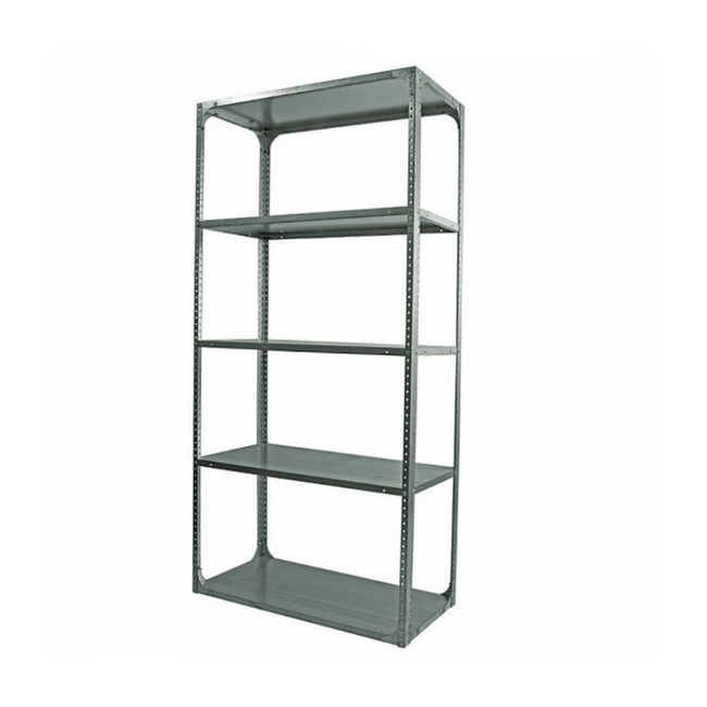 Supplywise bolt on shelving similar to the Kk Shelving galvanised steel bolted shelving unit with 5 adjustable shelves.