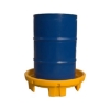 Supplywise UV resistant spill pallet similar to the Sa Ladder yellow uv-resistant plastic spill pallet for single drum, 826⌀ x 220mm.