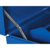 Supply-Wise 6-drawer steel tool chest similar to the Chamberlains blue 6-drawer steel tool chest with foam-lined drawers.