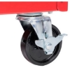 Supply Wise's heavy duty tool trolley similar to the Leroy Merlin red three-tier steel tool trolley with two braked castors