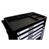 SW 155-piece roller cabinet tool set similar to the Caslad black 6-drawer steel roller tool cabinet with 155-piece set