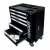 S-Wise 155-piece roller cabinet tool set similar to the Caslad black 6-drawer steel roller tool cabinet with 155-piece set