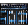 Supply-Wise's 155-piece roller cabinet tool set similar to the Caslad black 6-drawer steel roller tool cabinet with 155-piece set