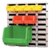 Supply Wise steel louvre panel for plastic storage bins similar to the Linvar grey steel louvre panel for wall-mounted plastic storage bins