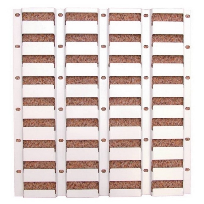 Supplywise steel louvre panel for plastic storage bins similar to the Linvar grey steel louvre panel for wall-mounted plastic storage bins