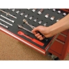 Supplywise's 50-piece roller tool cabinet for workshops similar to the Builders Warehouse red steel 50-piece roller tool cabinet with castors and locks.