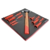 Supply Wise engineer punch and hammer set with foam inlay similar to the Chamberlains 12-piece punch and hammer set in red/black foam inlay.