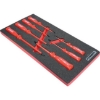Supply Wise 7-piece VDE insulated screwdriver set for electricians similar to the Buco 7-piece insulated vde screwdriver set in red foam inlay
