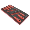 Supply Wise 1000V insulated screwdriver set for electricians similar to the Castor And Ladder seven-piece 1000v insulated screwdriver set in red and black foam