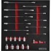 Supplywise 23-piece metric ratchet spanner and socket set with foam inlay similar to the Linvar 23-piece metric ratchet spanner and socket set in foam tray