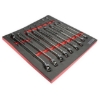 Supply Wise 18-piece metric combination spanner set with foam inlay similar to the Chamberlains black and red foam inlay with 18 metric combination spanners 6–24mm