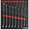 Supplywise 18-piece metric combination spanner set with foam inlay similar to the Chamberlains black and red foam inlay with 18 metric combination spanners 6–24mm