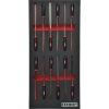 Supplywise engineers file set with foam inlay similar to the Castor And Ladder 12-piece engineers' file set in red-contrast foam inlay