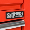 Supply-Wise's heavy duty steel tool chest similar to the Makro red steel 3-drawer lockable tool chest with deep top compartment.