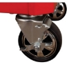 S-Wise heavy-duty 7-drawer steel roller cabinet similar to the Leroy Merlin 7-drawer steel roller cabinet on castors, red and grey.