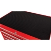 Supply-Wise's heavy-duty 7-drawer steel roller cabinet similar to the Leroy Merlin 7-drawer steel roller cabinet on castors, red and grey.