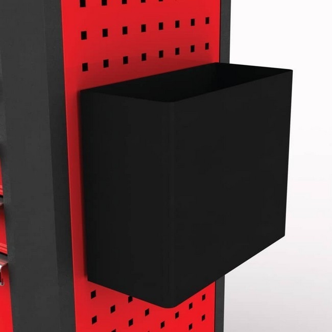 Supplywise roller cabinet waste bin similar to the Trojan Trolley black waste bin for roller tool cabinet organiser.