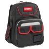 Supply Wise padlockable tool backpack with organisers similar to the Castor And Ladder black padded fabric tool backpack with pockets and straps.