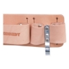 Supply Wise's tan leather tool holster for hammers similar to the Caslad tan leather 5-loop tool holster with metal t-bar clip.