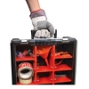 Supply Wise 12 compartment parts organiser similar to the Caslad 12-compartment polycarbonate parts organiser with transparent lid