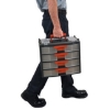 SW 4 drawer stackable parts organiser similar to the Leroy Merlin stackable 4-drawer plastic parts organiser with carry handle