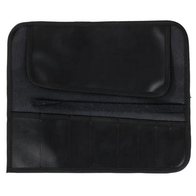 Supplywise 8-pocket waterproof tool roll for electricians similar to the Mica black waterproof pvc tool roll with eight flat pockets