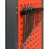 Supply Wise's 300mm aluminium magnetic tool holder similar to the Linvar a 300mm aluminium magnetic tool holder mounted on a workshop wall.