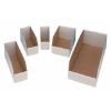 Supplywise cardboard storage bins with writable panel similar to the Cashbuild white corrugated storage bins with writable panels, 50 pack