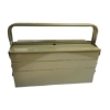 Supplywise's 76-piece professional tool kit for mechanics similar to the Castor And Ladder 76-piece professional steel cantilever toolbox in khaki for workshops.