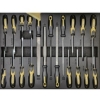 Supply Wise 155-piece lockable roller tool cabinet with 6 drawers similar to the Caslad 155-piece 6-drawer black and khaki steel roller tool cabinet