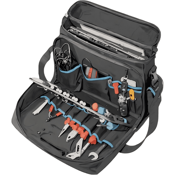 Durable tool cases, bags and roll kits for organised storage and transport used by South African industrial, engineering and maintenance teams.