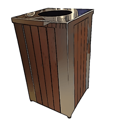 Metal litter bins